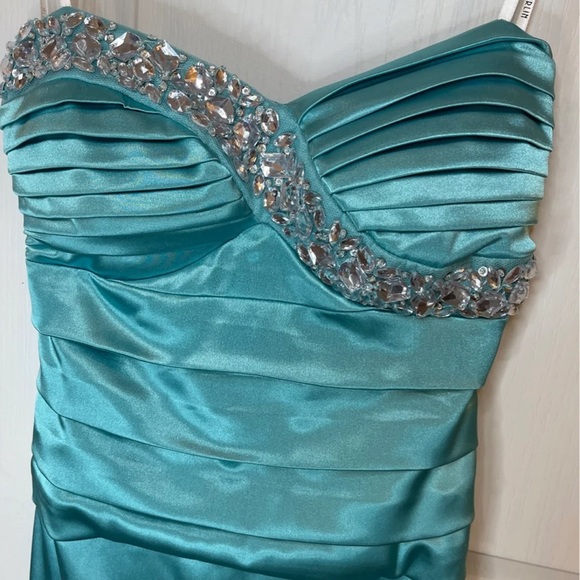 B Darlin Short Dress Formal Bodycon Size XS Blue - Picture 4 of 12